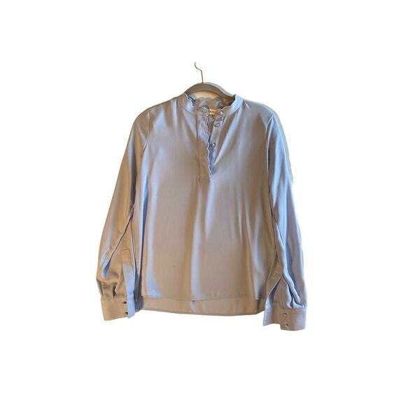 Calvin Klein women’s scallops color button front blouse size XS - Picture 3 of 7